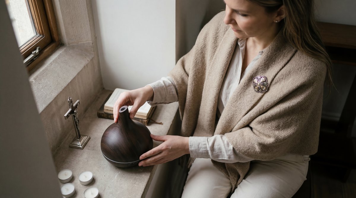 Medical illustration of the nervous system and soothing botanical elements representing chronic pain management.