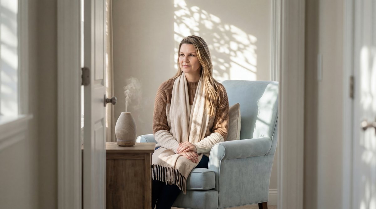 Peaceful nature illustration of a tree and lake representing legacy and inner peace