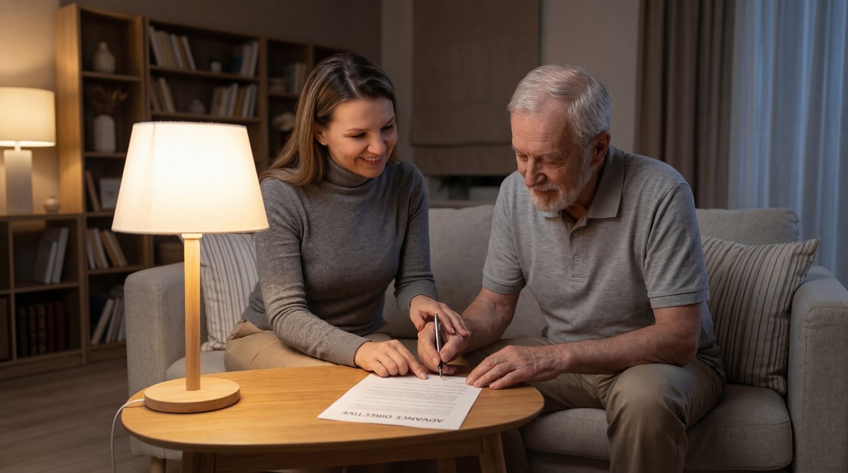 Abstract illustration representing the important process of advance care planning and medical decision making.