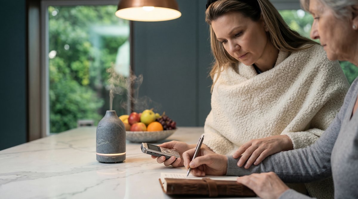 Abstract illustration representing compassionate holistic palliative support and symptom management.