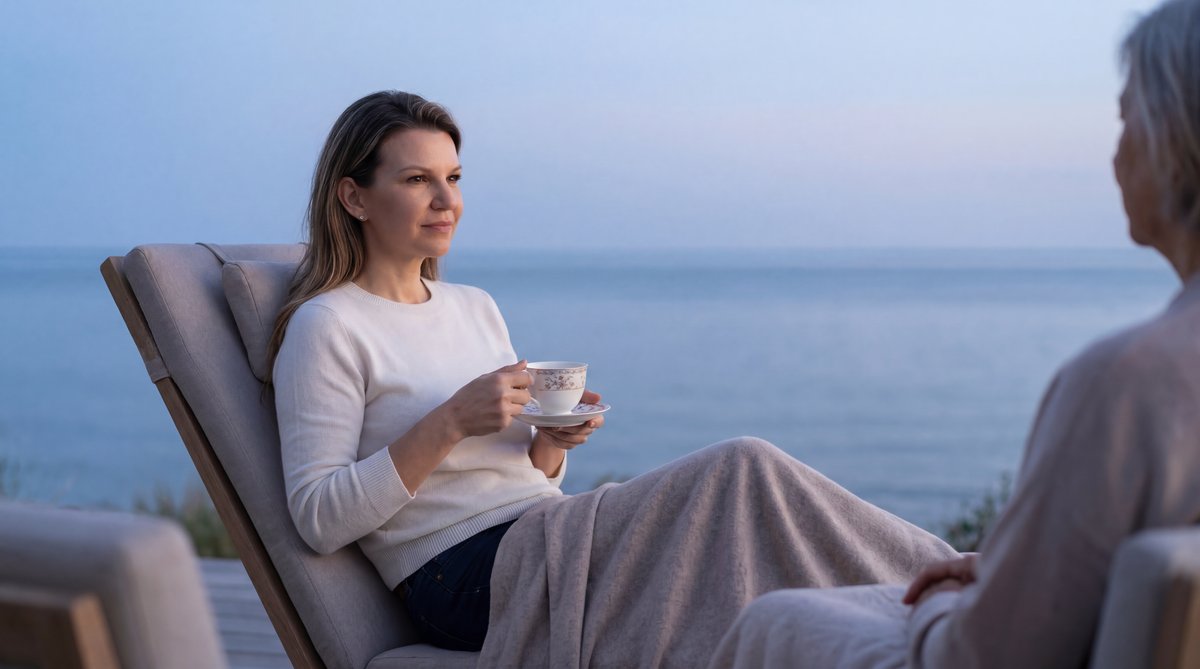 Conceptual illustration of palliative care focusing on holistic comfort, symptom management, and emotional support.