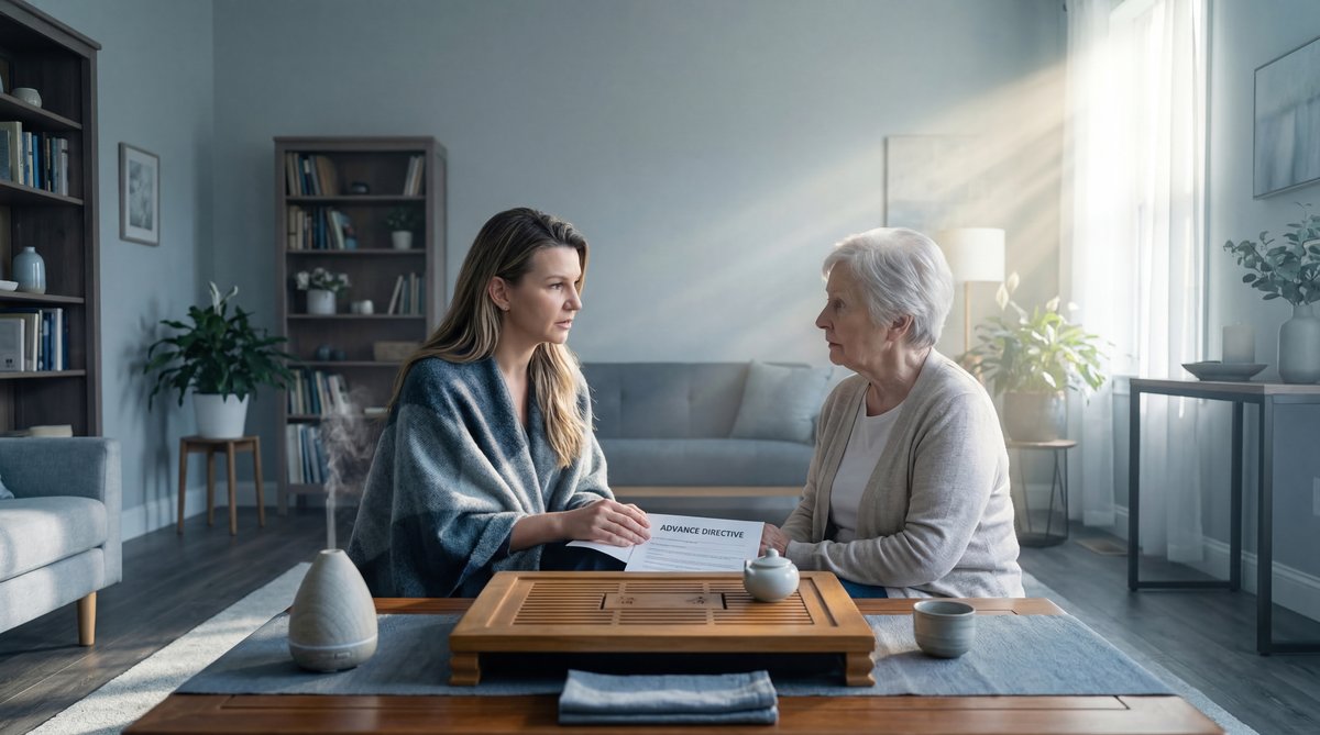 Abstract illustration of spiritual vital signs showing a glowing human silhouette