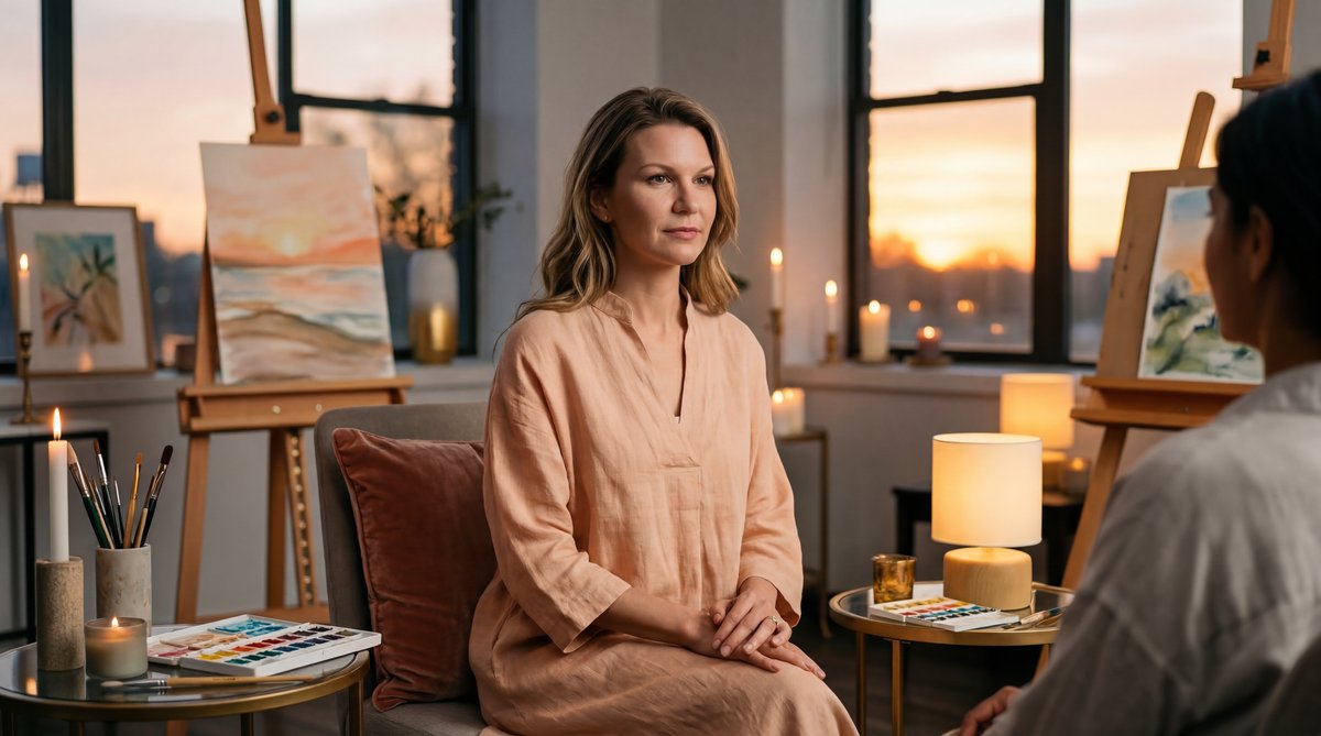 Illustration showing the balance between curative medical treatments and supportive comfort care.